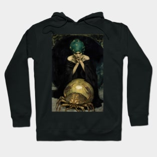 Cancer the Crab Zodiac Illustration Hoodie